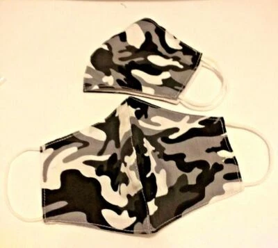 HANDMADE Camo camouflage Kids Child military family FACE COVER MASK WASH Army  - Image 1 of 4