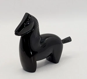 BACCARAT Frankreich Kristall schwarz Glas Trojanisches Pferd Figur / Skulptur - Bild 1 von 7