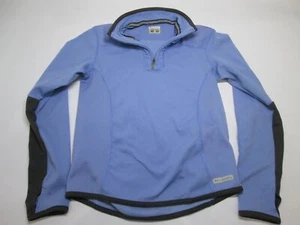 Columbia Youth Unisex Size L Long Sleeve Shirt Blue 1/4 Zip Long Sleeve Logo - Picture 1 of 6