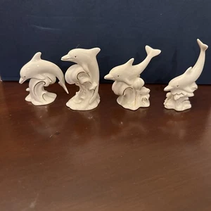 New Without Box LENOX The DANCING DOLPHINS 4  sculpture Collection - Picture 1 of 3