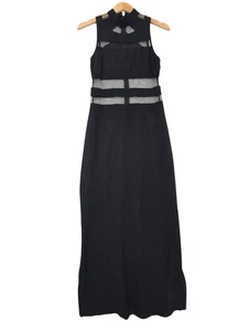 Sugarlips Maxi Dress Womens S Black Ilusion Mesh Whimsigoth Witchy Fairy Grunge - Picture 1 of 11