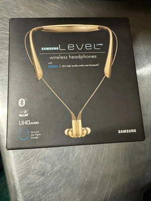 Samsung Level U Pro Stereo Bluetooth Wireless Headphones UHQA Black Music New - Image 1 of 4