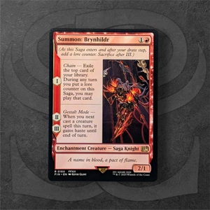 Summon: Brynhildr • Rare Enchantment Creature — Saga Knight • MTG Final Fantasy - Picture 1 of 2