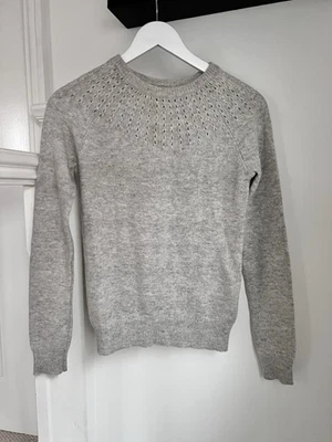 Jack Wills Alpaca & Wool Knitted Jumper – Light Grey - Image 1 of 4