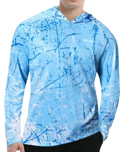Men's UPF 50+ Sun Protection Hoodie Shirt Long Sleeve SPF Fishing Outdoor UV ... - Picture 1 of 6