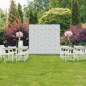 Yiyibyus 23,6 Zoll x 15,7 Zoll Wandpaneel elfenbeinweiß künstliche Blumen Seide Rose - Bild 1 von 9