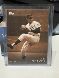 2018 Topps On Demand Black & White Online Exclusive Sepia /60 Tom Seaver HOF - Picture 1 of 2