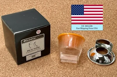 Micnova inverted flash diff clear with Amber & crome Dome Diffuser - Image 1 of 4