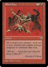 Blind Fury x3 Mirage MtG LP to NM