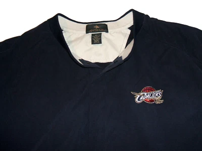 Jaqueta Pulôver Masculina Antigua Azul Marinho Grande Cleveland Cavaliers Warm-Up Manga Curta - Imagem 1 de 4