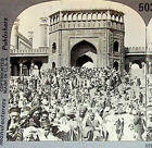 Jumma Moschee Delhi Indien Fotografie Keystone Stereoview Karte