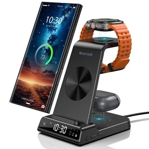 Wireless Charger for Samsung Charging Station, 3 in 1 Android Phone Wireless ... - Photo 1 sur 6