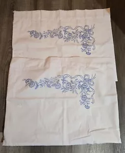 Coppia federe ricamate timbrate Bucilla, 20 by 30 pollici USA pronte per essere cucite - Foto 1 di 5