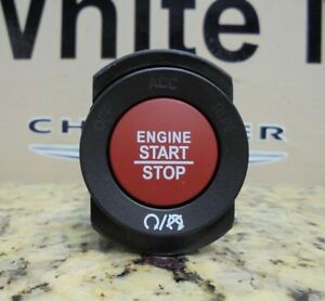 15-23 Challenger Charger Cherokee New Ignition Switch Start Push Button Red OEM