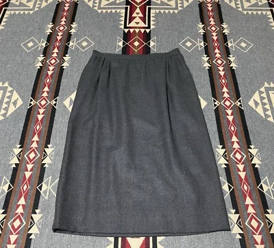 Falda Lápiz Lana Noche Valentino 12 Gris Forrada Italia Vintage M11 Foto 1 de 4