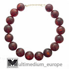 Kunststoff Halskette cherry necklace Art Deco Stil Poli-Bernstein Catalin