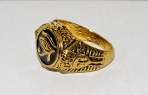 Herren Golden Ägyptisch Ägypten Pharao Auge des Horus Ra Ring Größe 13-15 - Bild 1 von 4