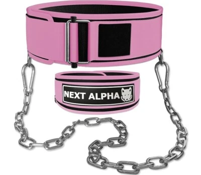 Next Alpha Weightlifting & Dip Belt Combo Pink Women’s M or XL Chain Gym Lifting - Image 1 of 4