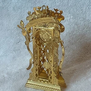 Grandfather clock Vtg Danbury Mint Gold Christmas Ornament - Picture 1 of 3