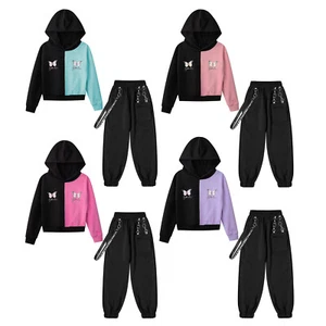 Teen Girl Sweatsuits Running Tracksuits Workout Hoodie And Pants Streetwear - Picture 1 of 63