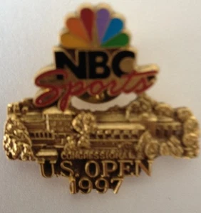 NBC Sports 1997 "US OPEN" Campeonato de Golf VIP Invitado Medios Pinback - Imagen 1 de 1