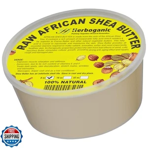 HERBOGANIC Burro di Karitè Africano Crudo Puro, Giallo 100% Naturale Unre - Foto 1 di 5