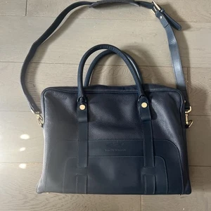 Aston Martin Lifestyle Collection Laptop/Briefcase Bag Navy Leather 27000161 - Photo 1/11