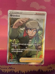 Pokemon Card Brandon 188/195 Ultra Rare Silver Tempest Near Mint - Picture 1 of 2