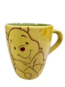 Disney Store Exclusive WINNIE THE POOH Coffee Tea Mug Cup Yellow and Green - Picture 1 of 11