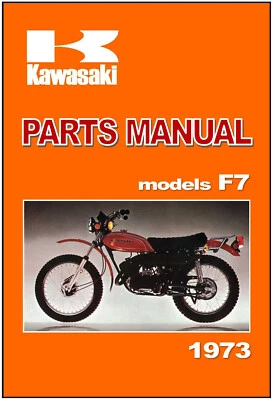 KAWASAKI Parts Manual F7 B 1973 F7B Replacement Spares Catalog List - Image 1 of 4