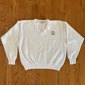 Vtg Jockey Reedsburg Country Club Sweater Sz XL 100% Cotton Golf V Neck - Picture 1 of 3