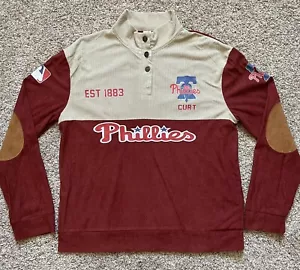 Maglione Philadelphia Phillies personalizzato pullover colletto MLB uomo taglia large tenda - Foto 1 di 6