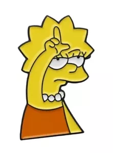 The Simpsons ENAMEL PIN - Lisa doing the Looser Sign. Aust Stock - Picture 1 of 1