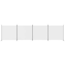 AX Paravento Divisorio Stanza Bianco Ferro 6.98x1.8m Pieghevole Privacy + 350282