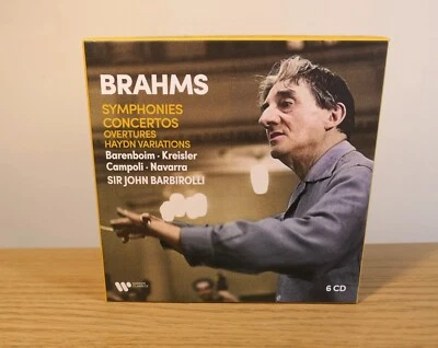 Brahms Symphonies Concertos Sir John Barbirolli 6 CD Warner Classics *LIKE NEW* — 第 1/3 张图片