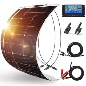 Dokio Solarpanel 12v 200W Flexibel Solarmodul Kit für Batterie Camping Wohnmobil - Bild 1 von 12