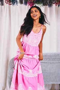 $248 Roller Rabbit Applique Dakota Dress | Pink | XS - Picture 1 of 8