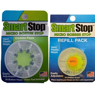 Smart Stop Micro Bobber Stop con Herramienta y Paquete de Recarga, 48 Paradas Incluidas Foto 1 de 3