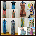 10 Pc lot Indian silk maxi long hippie dress Festival Clothing Summer dress