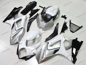 For GSXR1000 2007-2008 White Silver ABS Injection Mold Bodywork Fairing Kit Cowl - Imagen 1 de 9