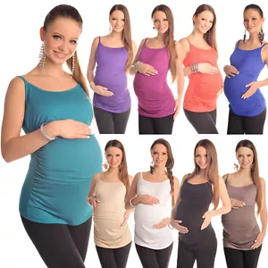 Comfy Maternity Spaghetti Strap Top Camisole Vest Size 8 10 12 14 16 18 8010 - Picture 1 of 28