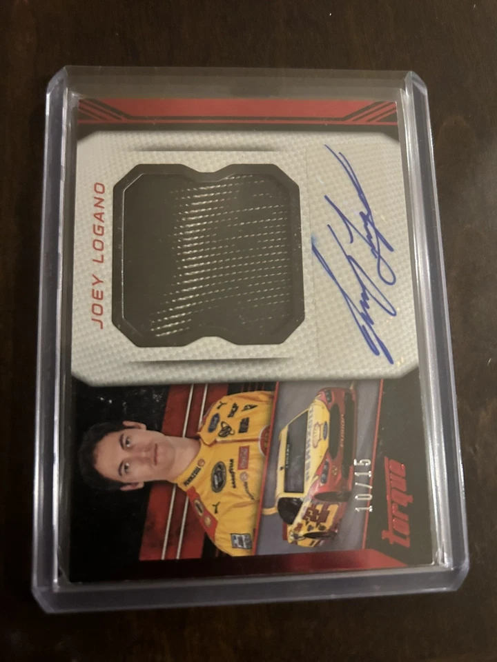2016 Panini Torque Jumbo Tire Signatures Red /15 - Joey Logano #JTS-JL Auto - Image 1 of 2