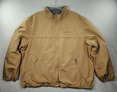 Chaqueta Eddie Bauer Para Hombre 4XL Marrón Cremallera Completa Forrada de Vellón Peso Medio Exterior Foto 1 de 4