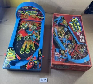 nice Superman Spinball Pinball Game Mattel Works Vintage orig box 1G43 - Picture 1 of 24