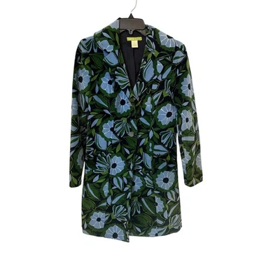 NWOT Sigrid Olsen Button Down Large Flowered Coat  XS - Image 1 of 4