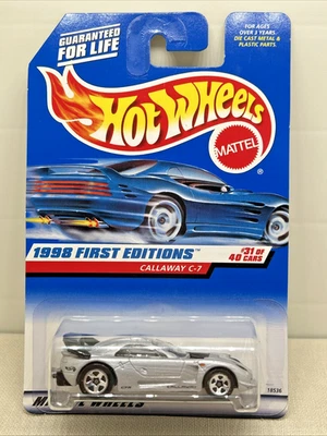Hot Wheels Vintage 1997 Retro Callaway C-7 Primeras Ediciones #677 Nuevo de Lote Antiguo Nuevo Sellado Foto 1 de 4