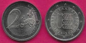 ESTONIA 2 EURO 2025 UNC 1 YEAR TYPE,841,500 MINTAGE,500 YEARS OF BOOKS IN ESTONI - Picture 1 of 1
