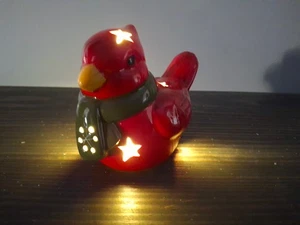 Leuchtende rote Kardinal Keramik 5 x 4 x 3 Zoll Figur HL - Bild 1 von 7