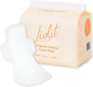 Large Size Ultra Thin Sanitary Pads, 100% Organic Cotton from Texas, Powerful Le - Picture 1 of 16
