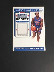 Sekou Doumbouya 2019 Panini Contenders Rookie Ticket Jersey RTS-SKD BROOLYN NETS - Bild 1 von 2